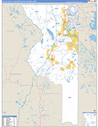 The Villages Metro Area Wall Map Basic Style